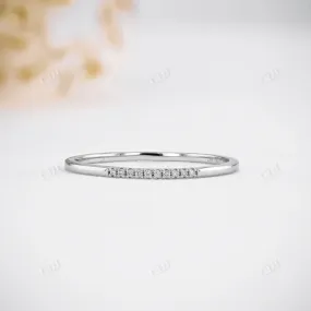 0.03CTW Ultra Thin Minimalist Natural Diamond Stackable Ring