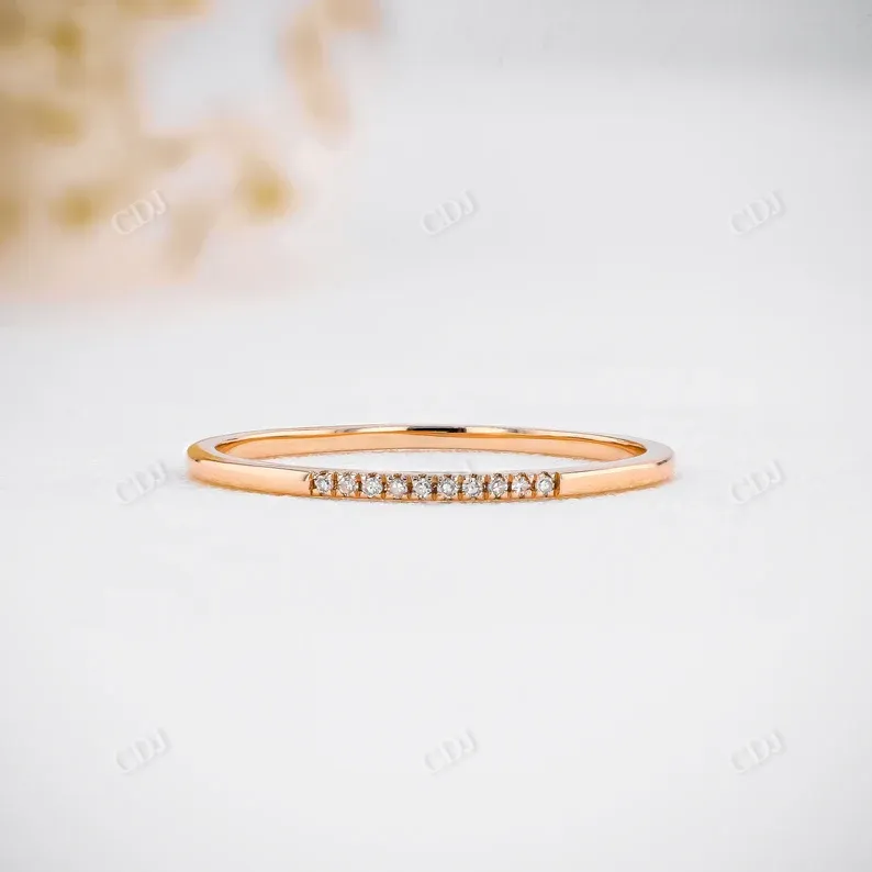 0.03CTW Ultra Thin Minimalist Natural Diamond Stackable Ring