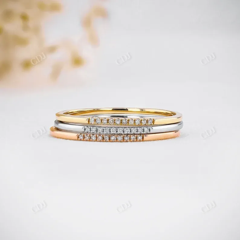 0.03CTW Ultra Thin Minimalist Natural Diamond Stackable Ring