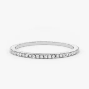 0.20CTW Natural Diamond Full Eternity Stackable Band