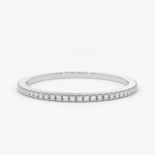 0.20CTW Natural Diamond Full Eternity Stackable Band