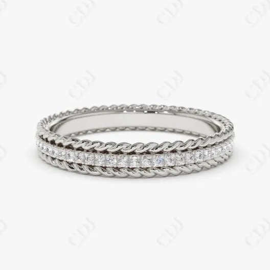 0.21CTW Lab Grown Diamond Stackable Wedding Band