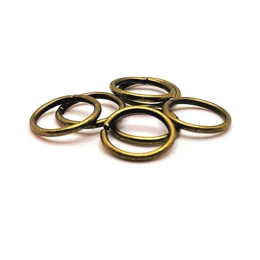 100, 500 or 1,000 Pieces: 12 mm Bronze Plated Open Jump Rings, 17g