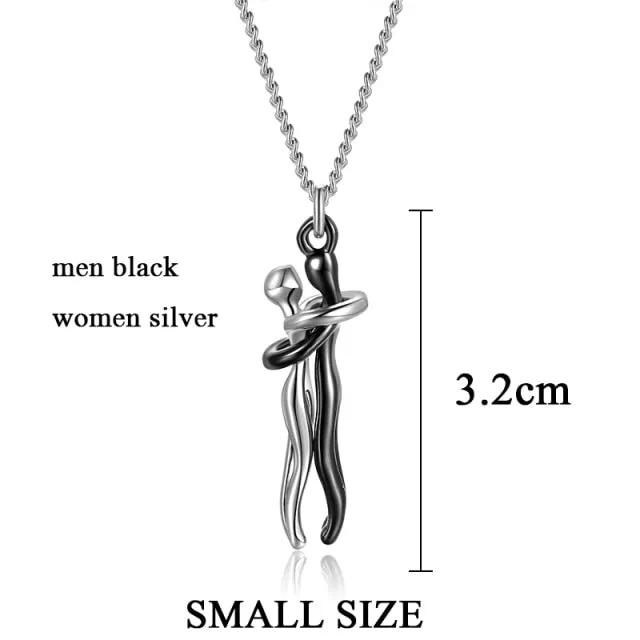 2Pcs Minimalist Lovers Matching Friendship Spaceman Astronaut Pendant Magnetic Distance Couple Necklace Jewelry Anniversary Gift