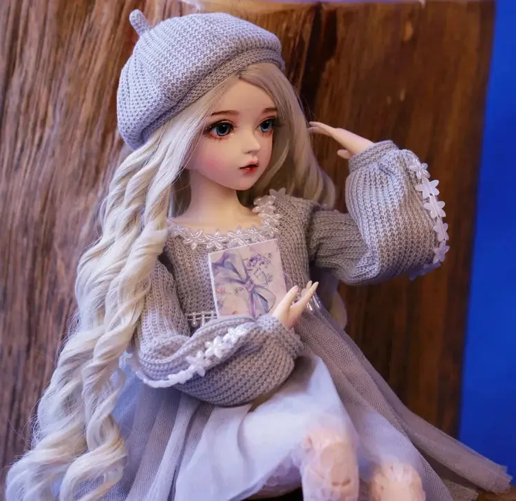 60cm BJD Doll - Silver Hair Doll with Changeable Eyes & Clothes | Doris Doll, Ideal Valentine’s Day Gift