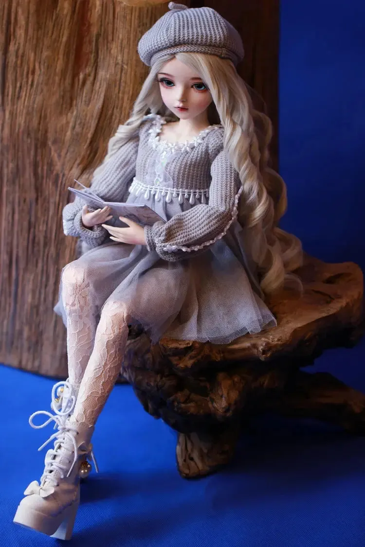 60cm BJD Doll - Silver Hair Doll with Changeable Eyes & Clothes | Doris Doll, Ideal Valentine’s Day Gift