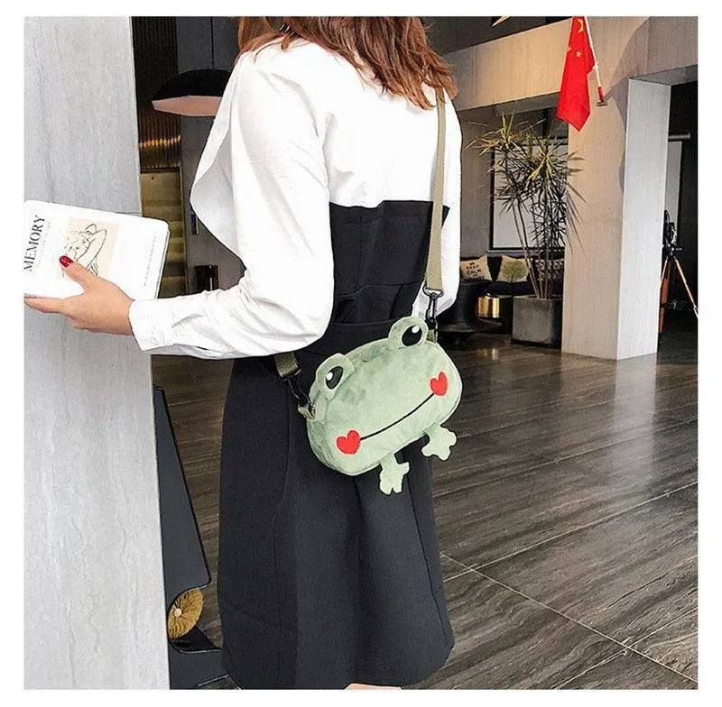 Adorable Kawaii Frog Crossbody Bag - Kawaii Frog Coin purse