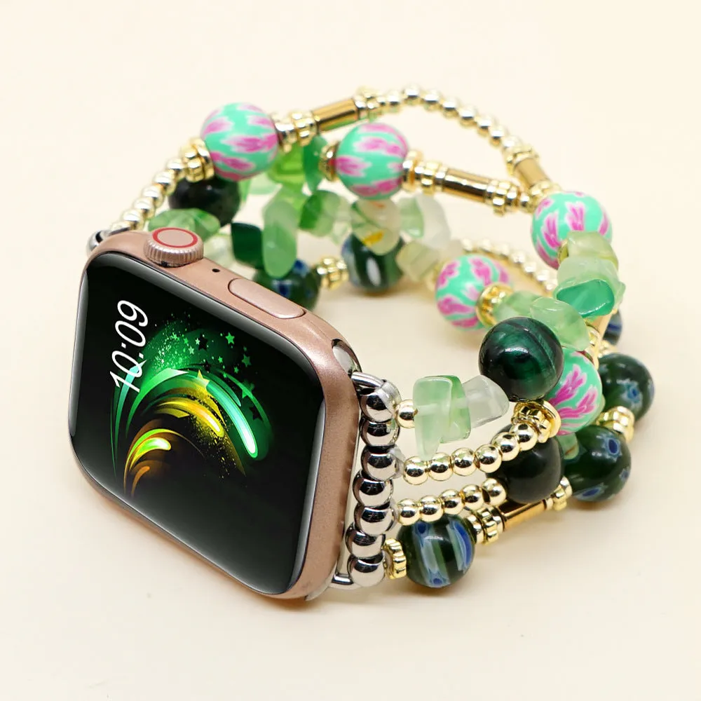 Agate Quartz Heishi Bracelet Band For Apple Watch Multiple Styles/Colors Available