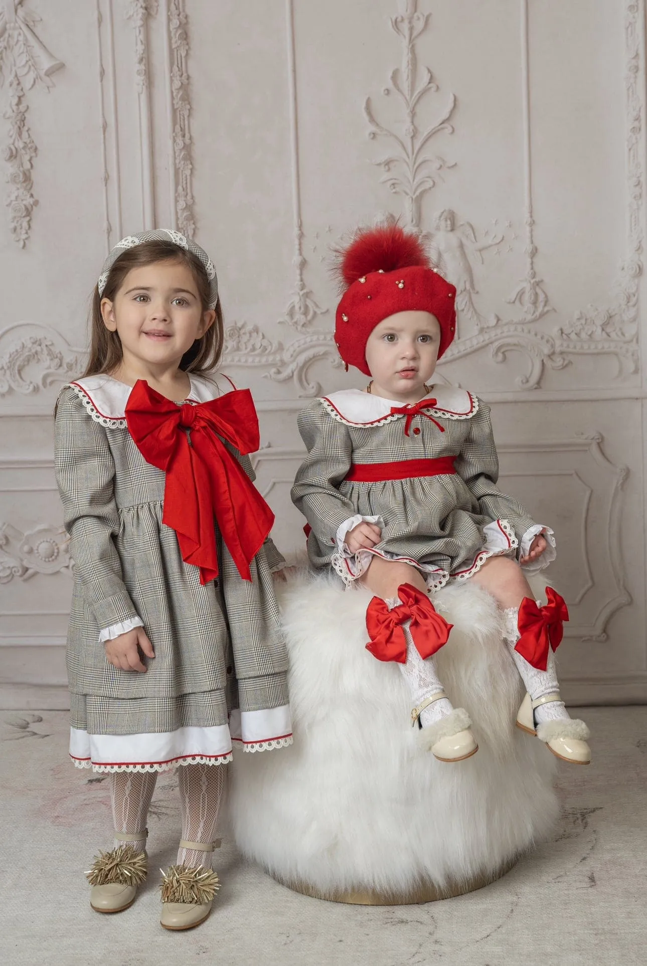 Baby Wool Beret with Pearls