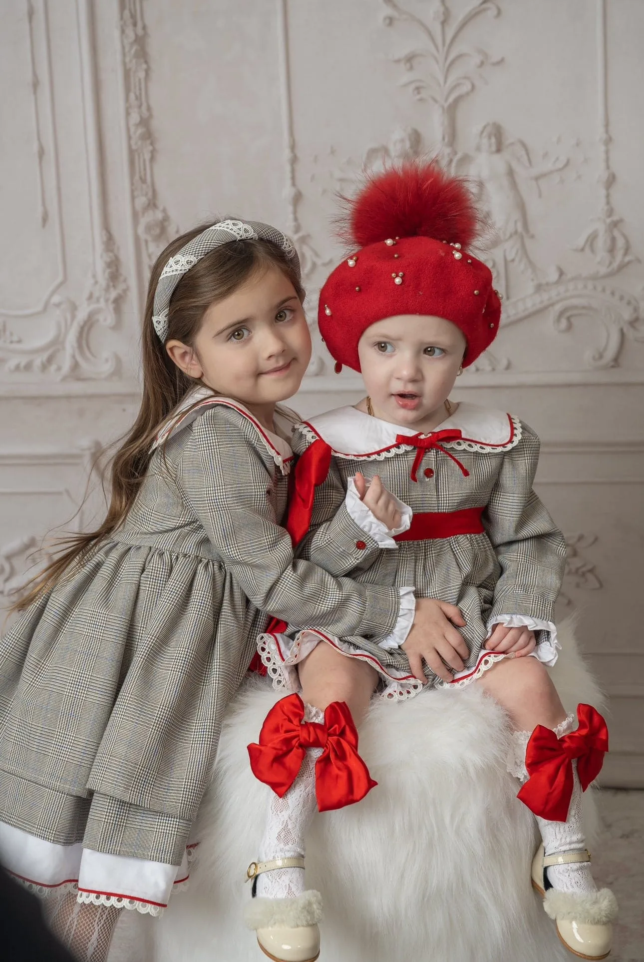 Baby Wool Beret with Pearls