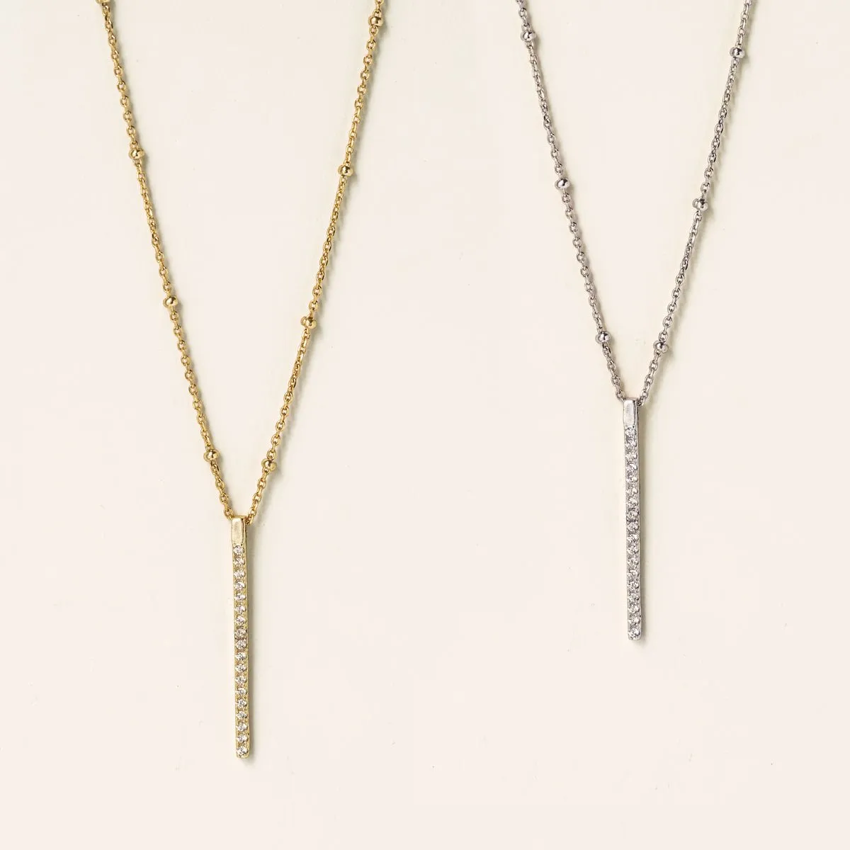 Bar Bead Chain Necklace