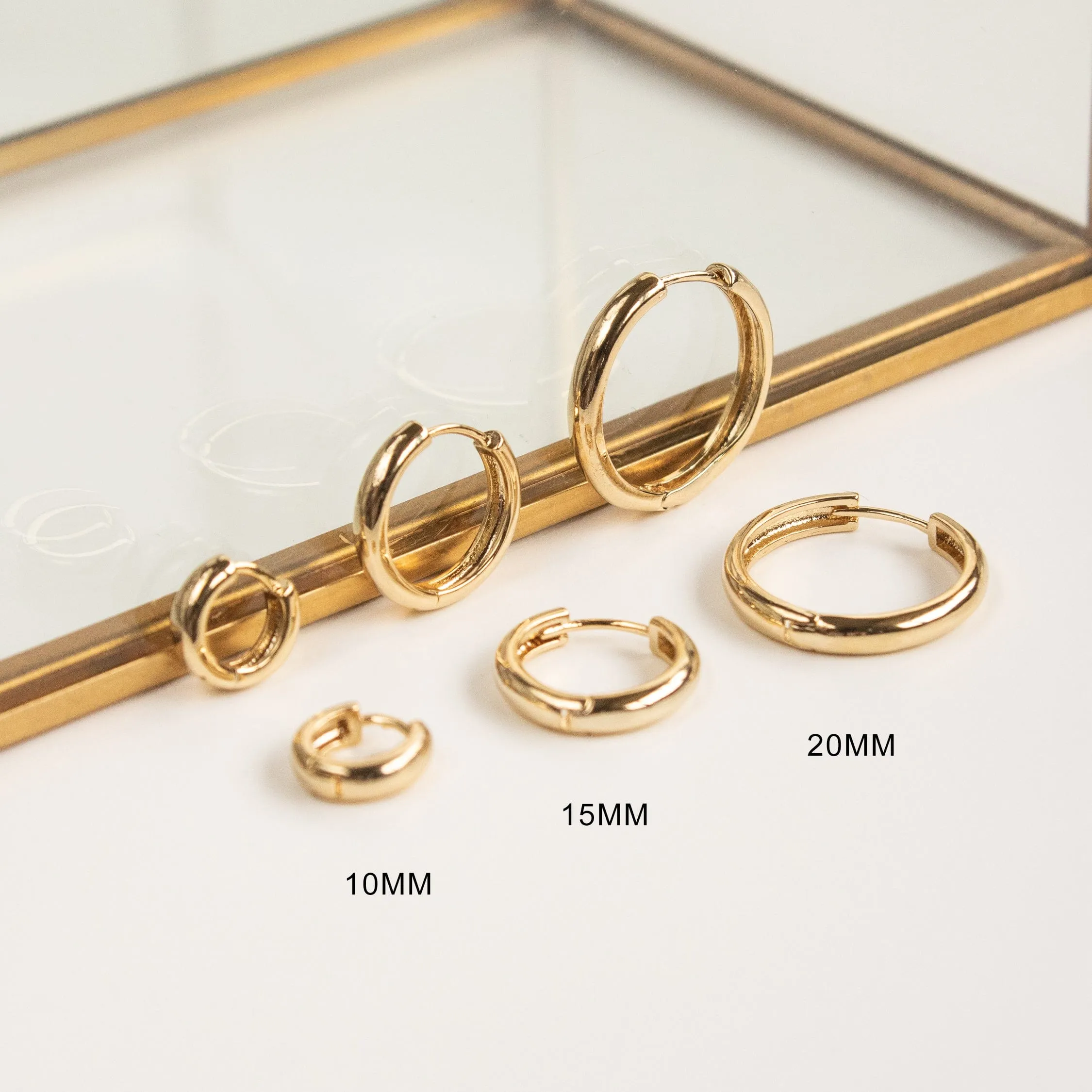 Bea 10mm Huggie Hoop Earrings Gold