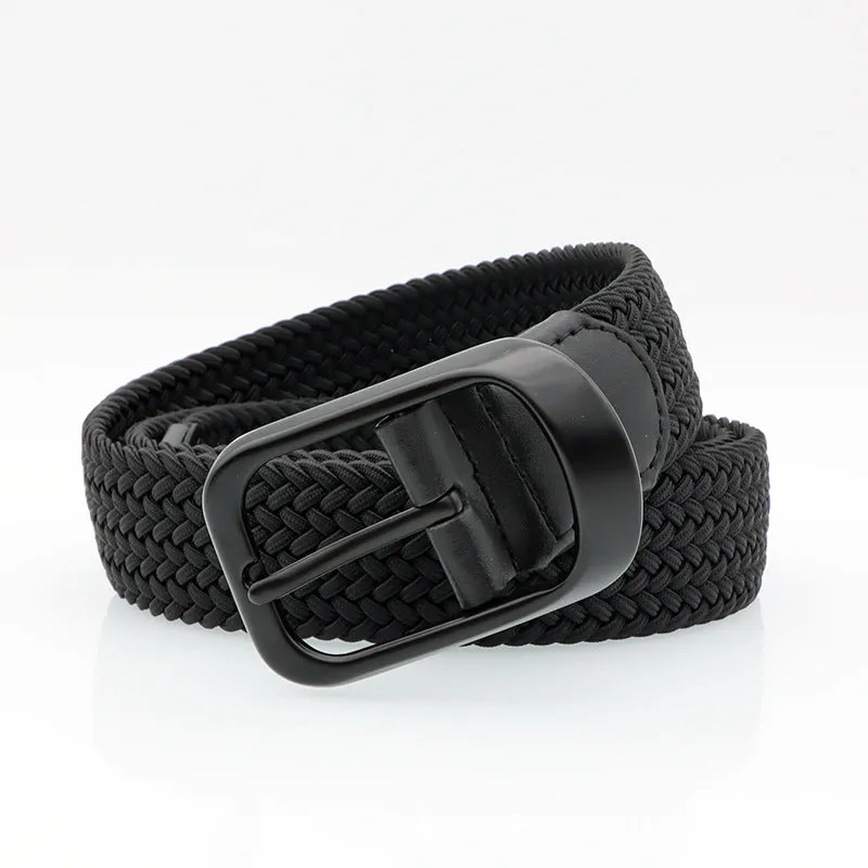 Belt Comfort and Casual Men's Leather Belt Elastic Elastic Woven Women's Belt