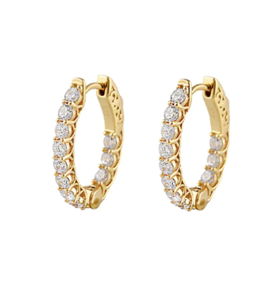 Bianc Halo Earrings Gold