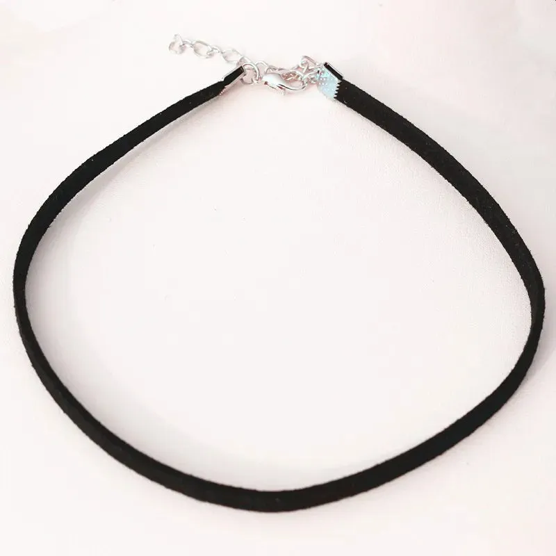 Black Wholesale Colares Minimalist Velvet New Women Clavicle Leather Punk Chokers Sexy Gothic Necklace