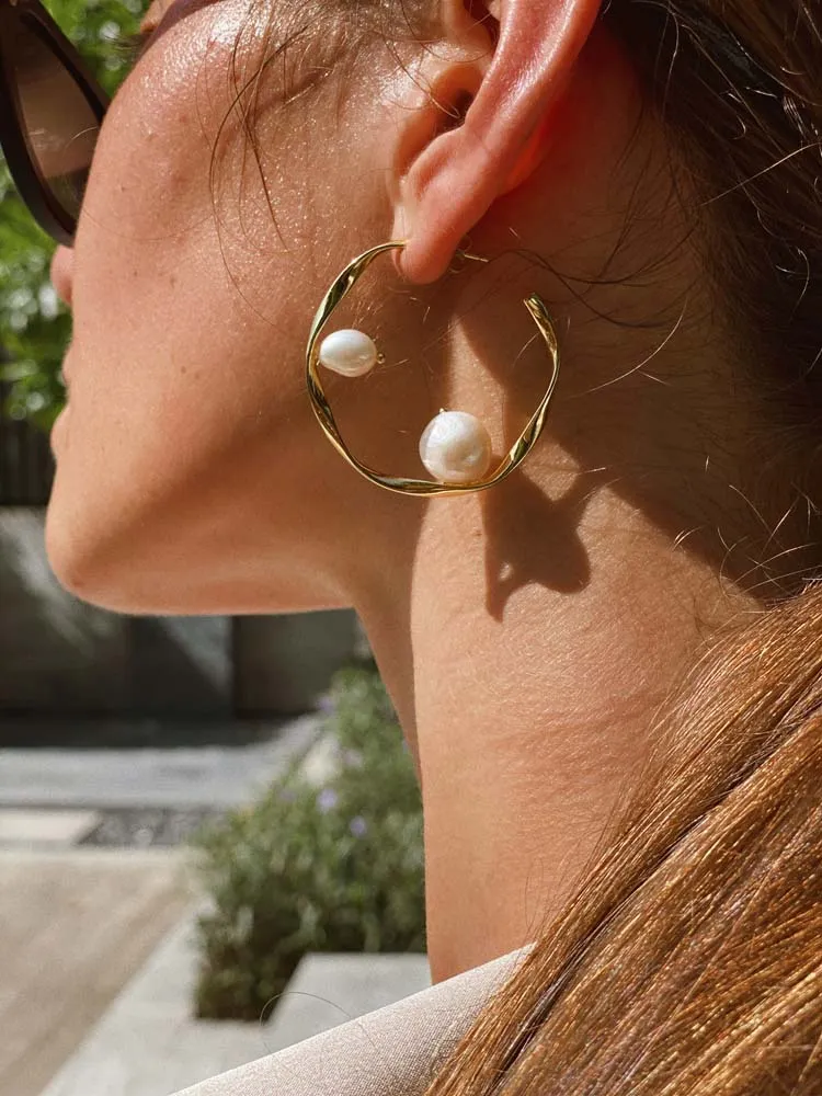 Cari Hoop Earrings - Gold