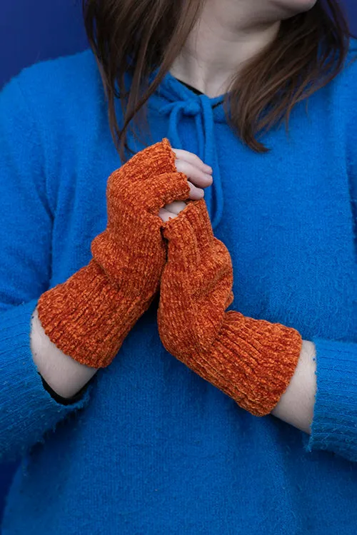 Chenille Fingerless Gloves