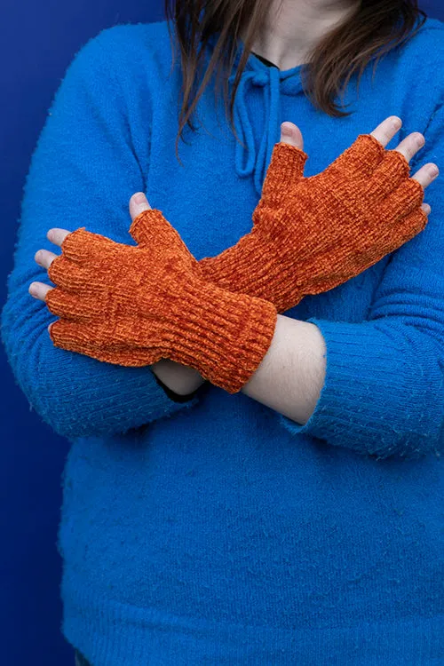 Chenille Fingerless Gloves