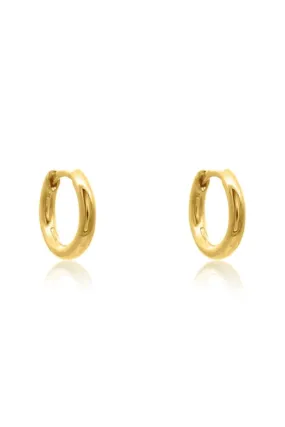 Classic Huggie Earrings Sterling Silver 14K EOL Gold Plated