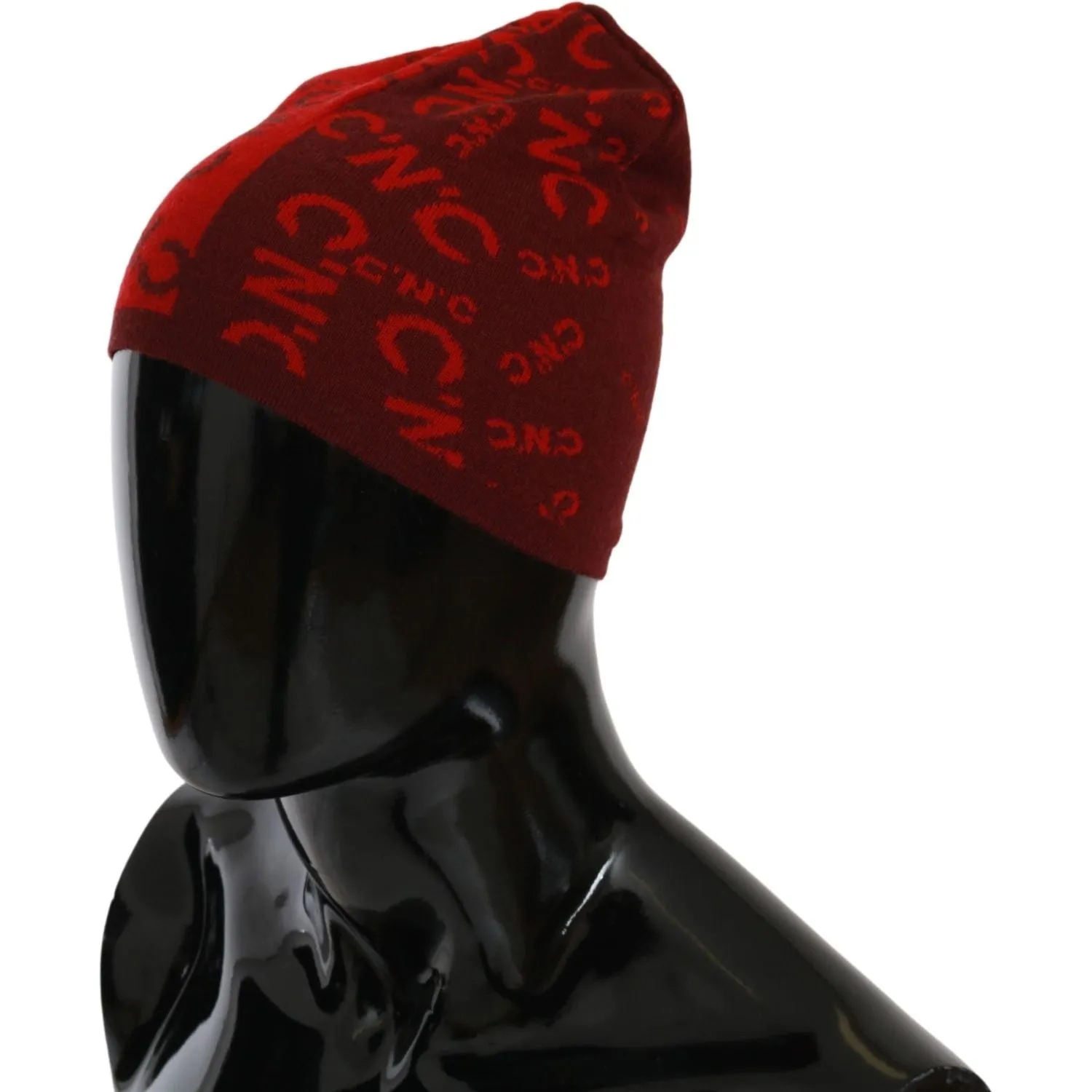 Costume National Chic Red Beanie Wool Blend