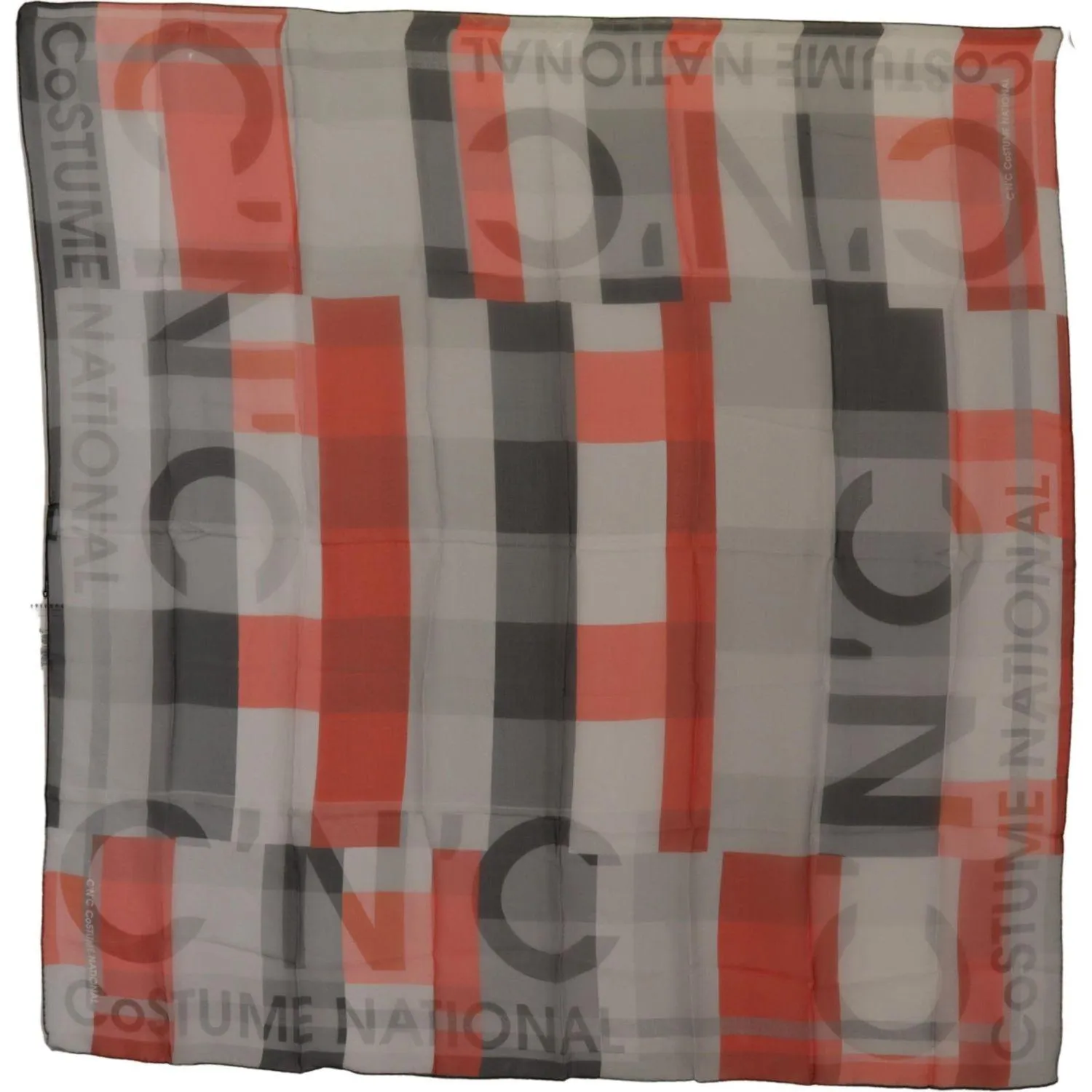 Costume National Elegant Silk Checkered Scarf