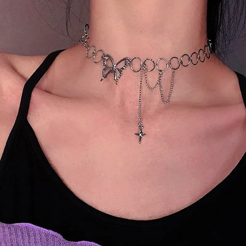 Ethereal Butterfly Chain Collar