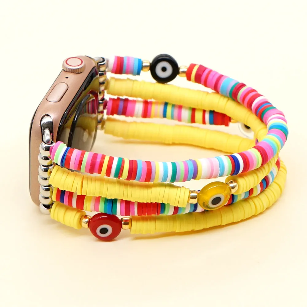 Evil Eye Heishi Bracelet Band For Apple Watch Multiple Styles/Colors Available