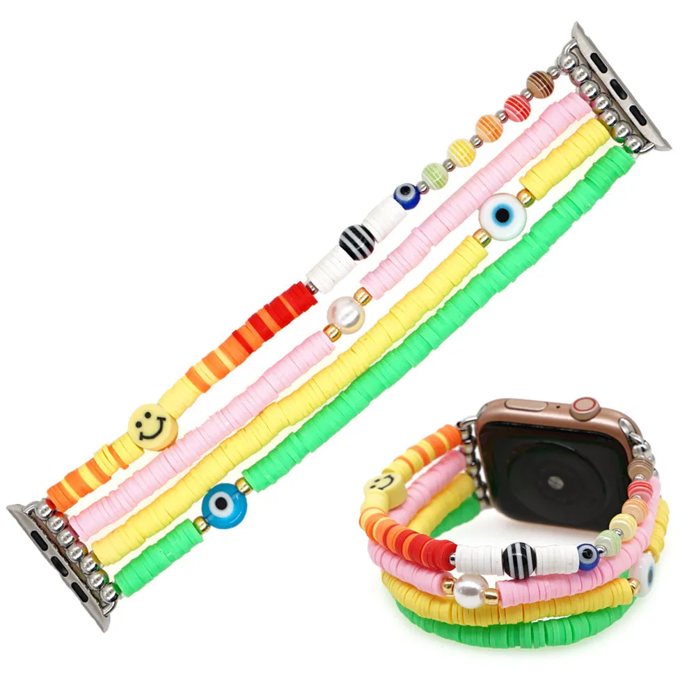 Evil Eye Heishi Bracelet Band For Apple Watch Multiple Styles/Colors Available