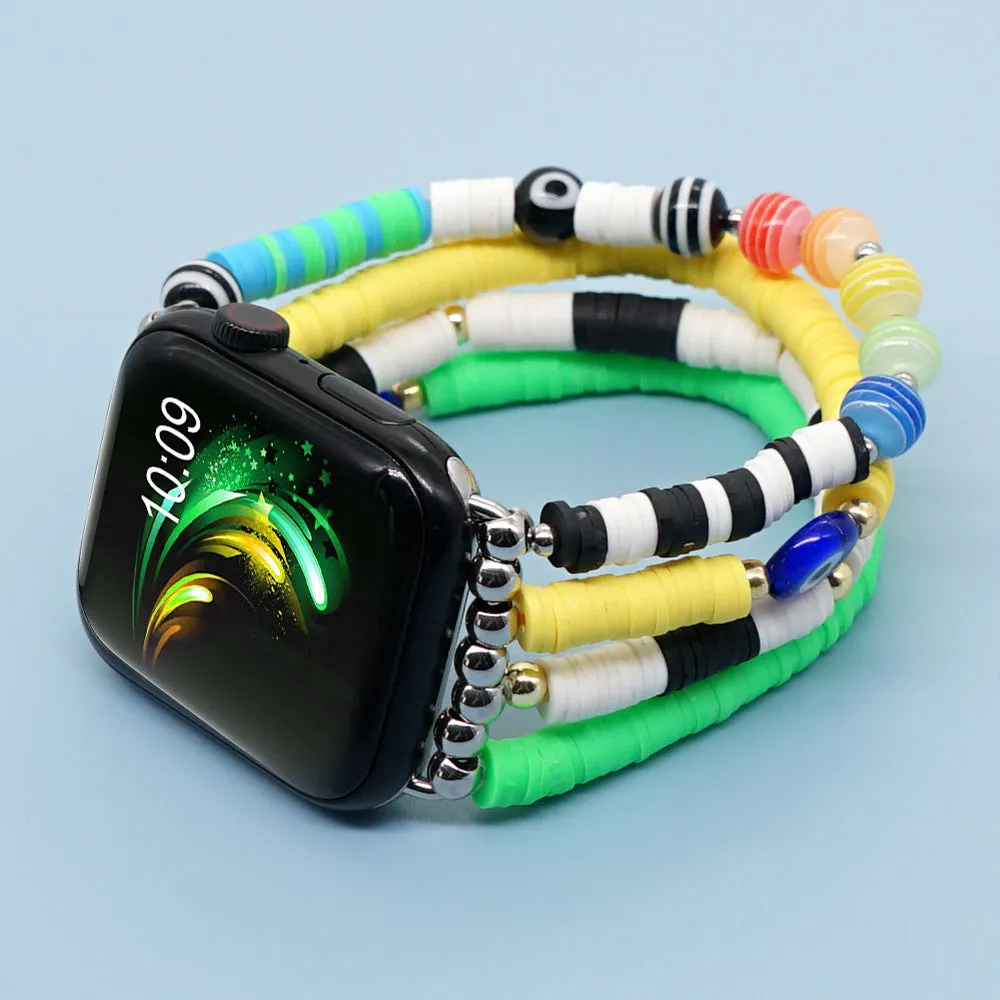 Evil Eye Heishi Bracelet Band For Apple Watch Multiple Styles/Colors Available