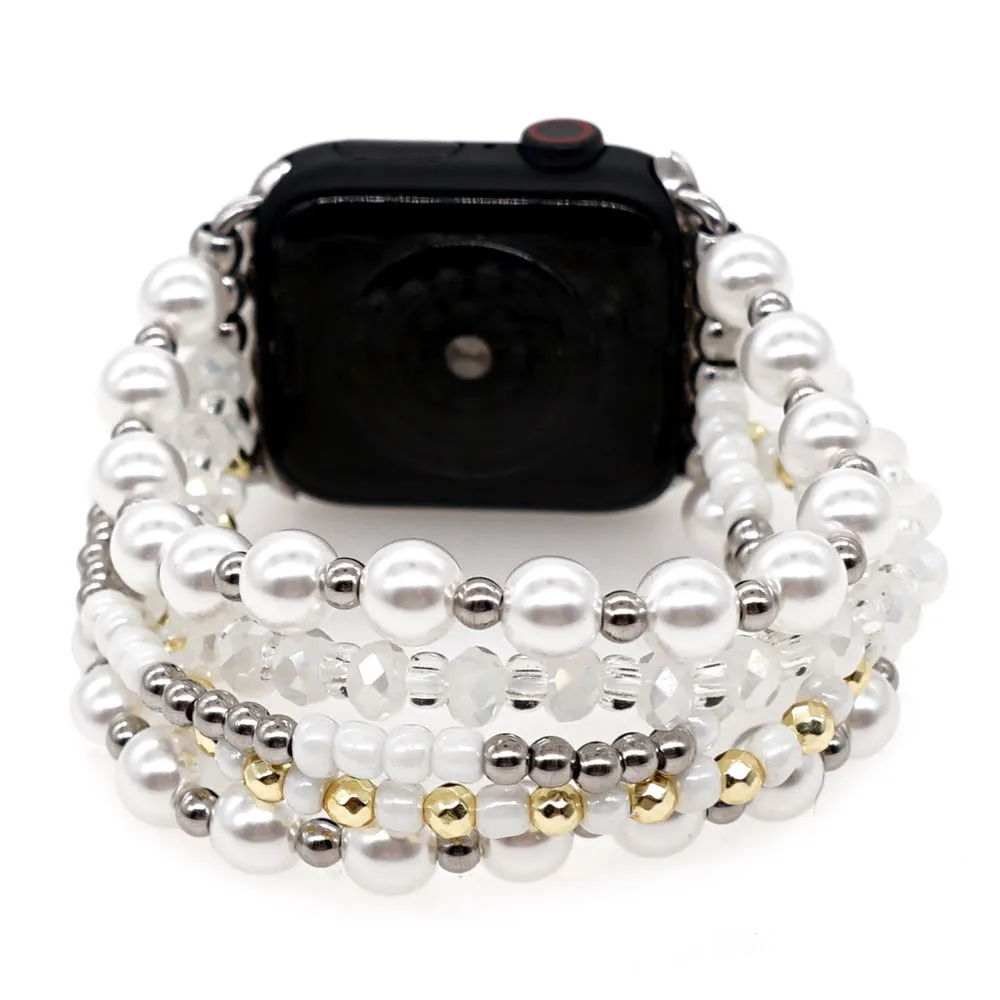 Fancy Pearl Heishi Bracelet Band For Apple Watch