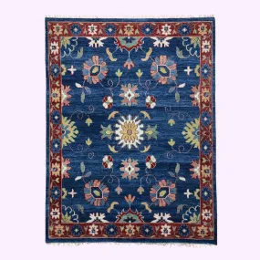 Farookht Turkish Subdued Rug Handcrafted Wool Rug Classic Rug Neutral High-Quality Contemporary Oushak Rug Superior Wool Turkish Rug | 8ft x 10ft | F-HKOU-018