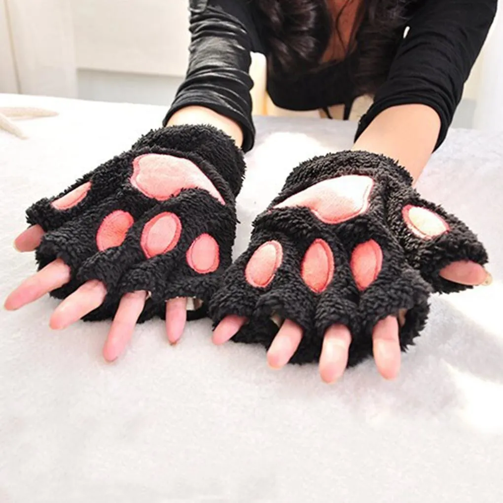 Furry Neko Mittens