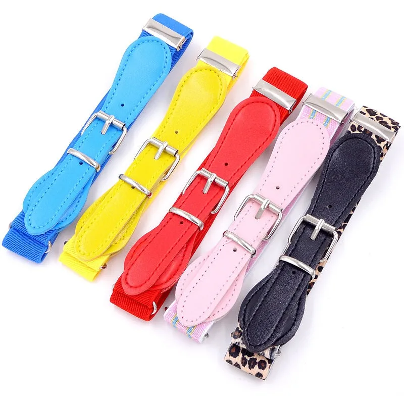 Girls' Decorative Elastic Candy Color Pin Buckle Belt Child Baby Belt