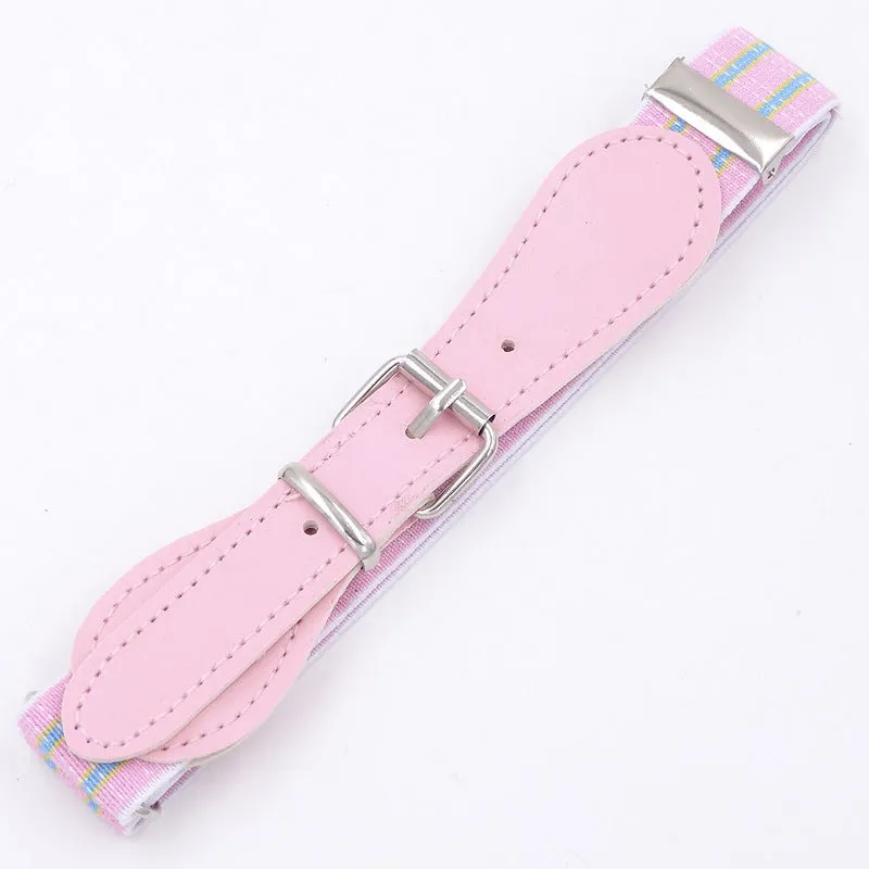 Girls' Decorative Elastic Candy Color Pin Buckle Belt Child Baby Belt