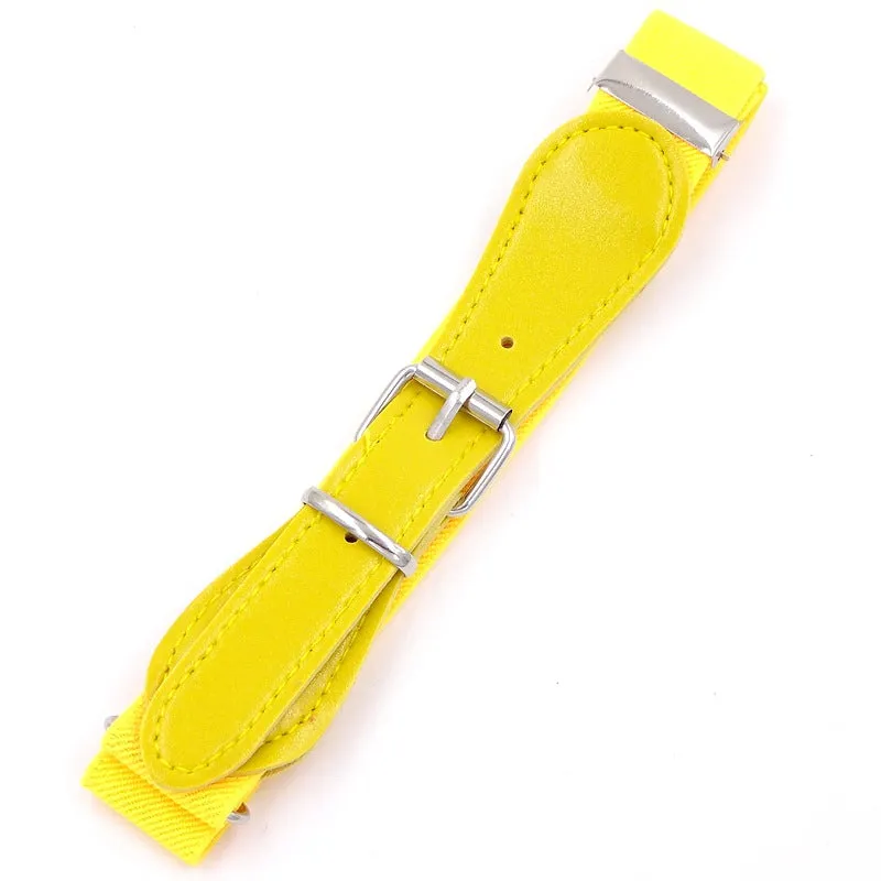 Girls' Decorative Elastic Candy Color Pin Buckle Belt Child Baby Belt