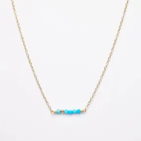 Gold Turquoise Bar Necklace