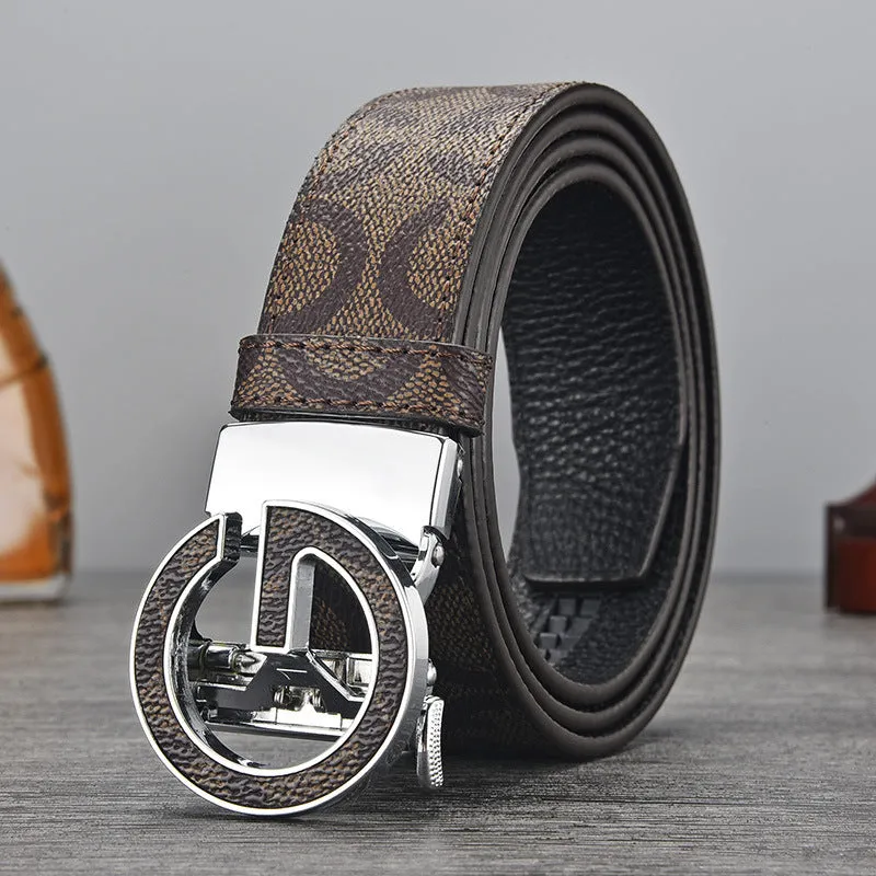 High-End Business Casual Men Automatic Buckle Belt All-Match Men's Pant Belt