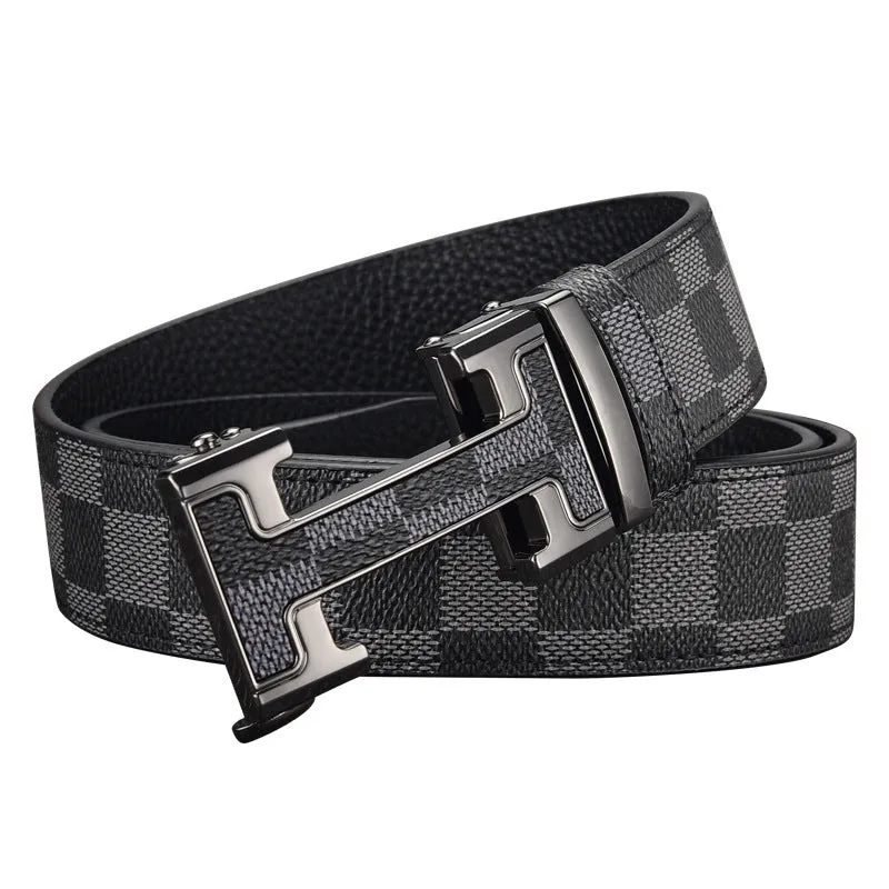 High-End Business Casual Men Automatic Buckle Belt All-Match Men's Pant Belt