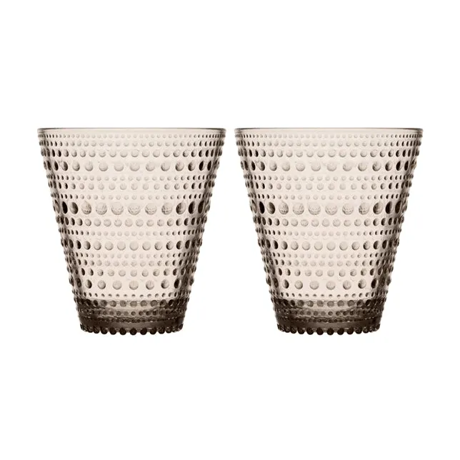 IITTALA | Glassware | KASTEHELMI Tumbler 30cl - Linen 2pcs