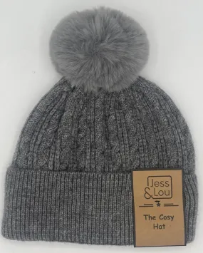 Jess and Lou Cosy Cable Bobble Hat