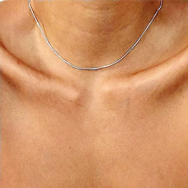 Kpop Women Neck Chain Gold Color Choker Necklaces Thin Chain On The Neck Minimalist Pendant Jewelry 2021 Chocker Collar For Girl