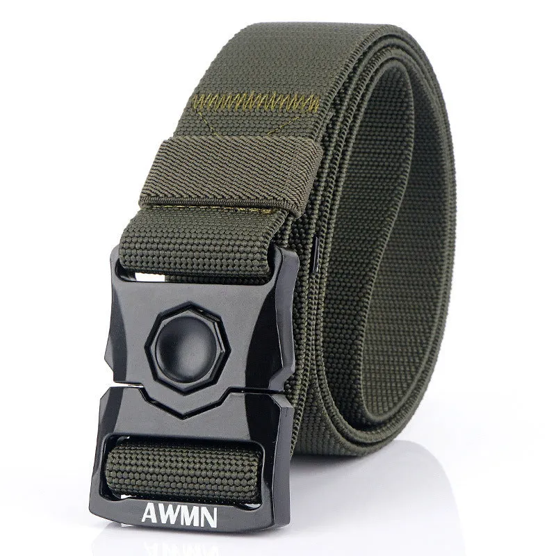 Men's Elastic Belt Military Fans Outdoor Sports Quick off Tactical Pant Belt