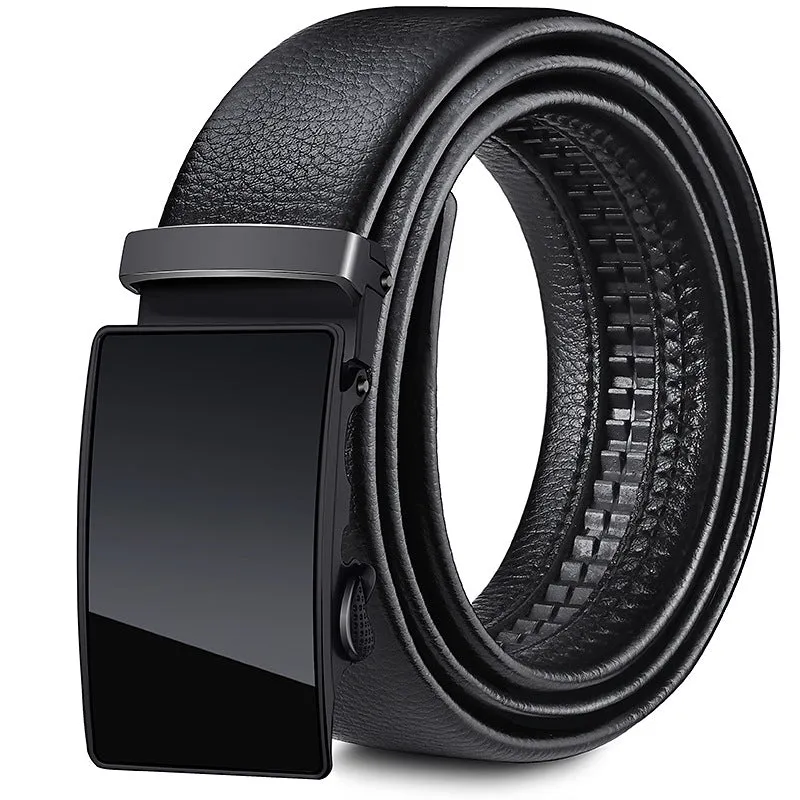 Men's Leather Belt Soft Leather Automatic Buckle Casual All-Matching Jeans Belt Men's Belt Belt