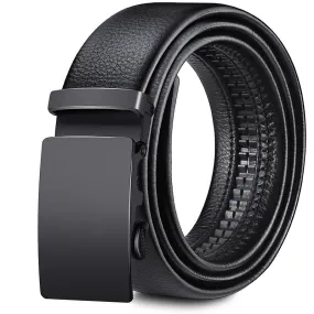 Men's Leather Belt Soft Leather Automatic Buckle Casual All-Matching Jeans Belt Men's Belt Belt