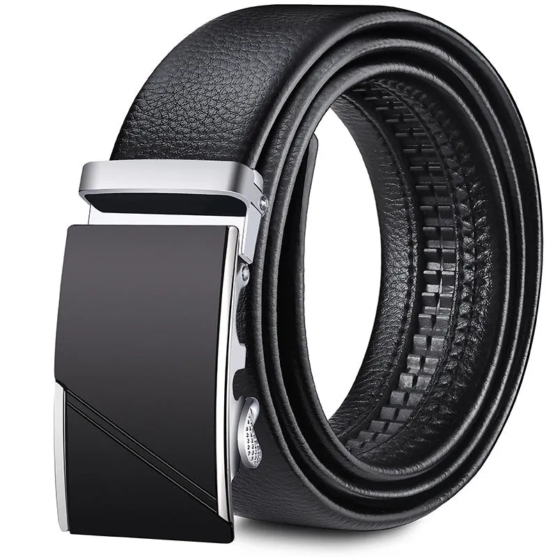 Men's Leather Belt Soft Leather Automatic Buckle Casual All-Matching Jeans Belt Men's Belt Belt