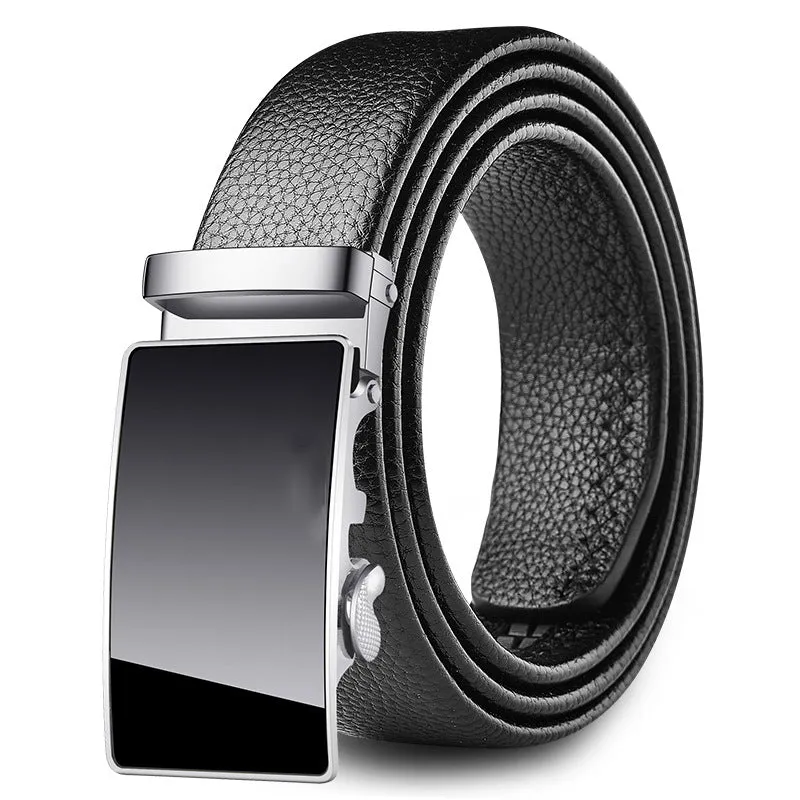 Men's Leather Belt Soft Leather Automatic Buckle Casual All-Matching Jeans Belt Men's Belt Belt