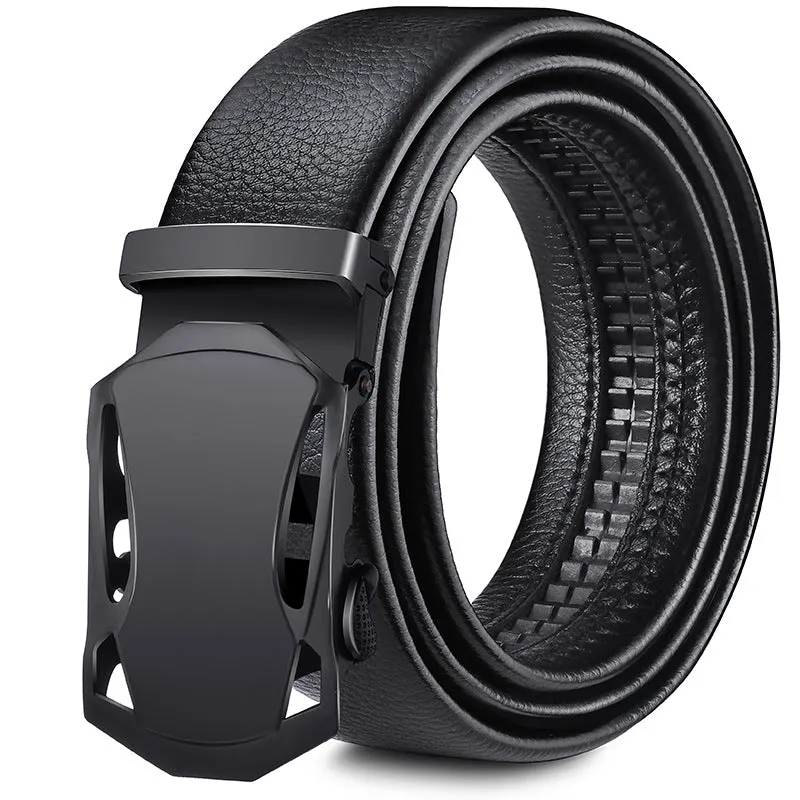 Men's Leather Belt Soft Leather Automatic Buckle Casual All-Matching Jeans Belt Men's Belt Belt