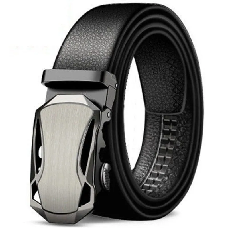 Men's Leather Belt Soft Leather Automatic Buckle Casual All-Matching Jeans Belt Men's Belt Belt