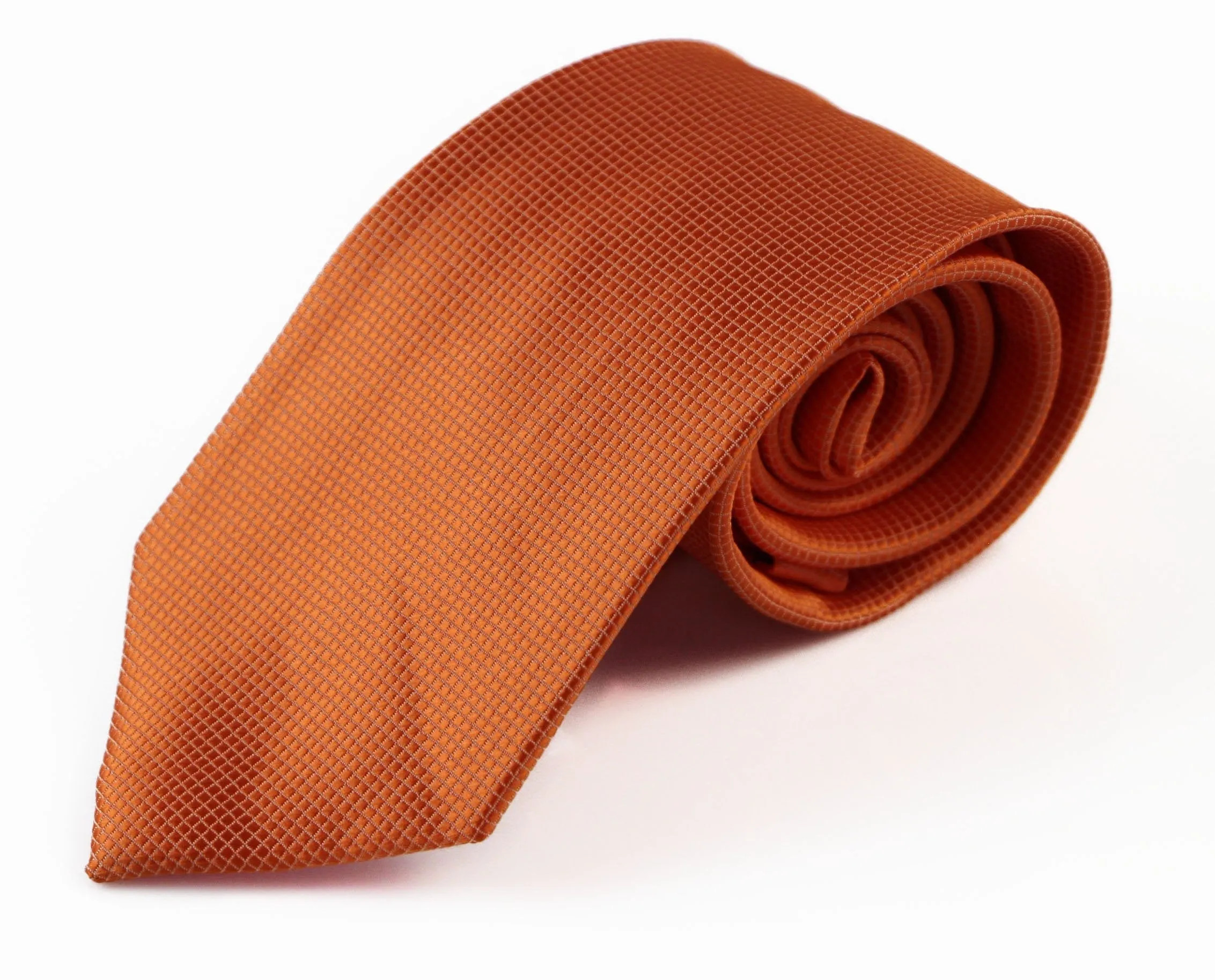 Mens Orange Elegant Patterned 8cm Neck Tie