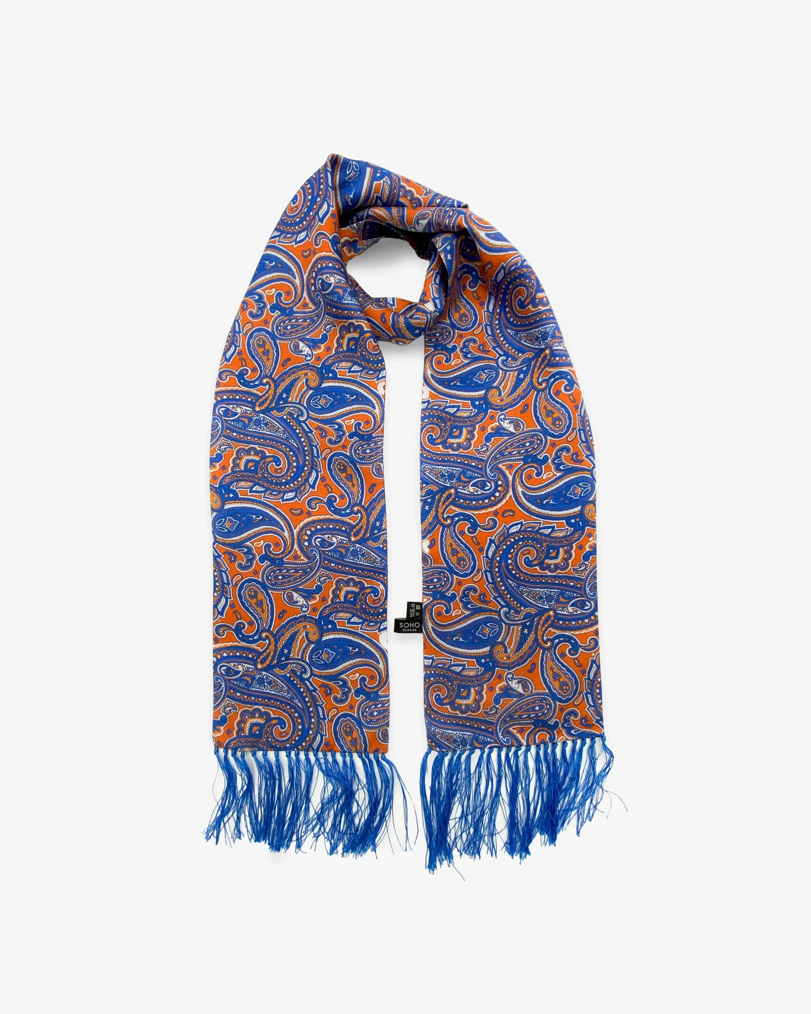 Men's Silk Aviator Scarf in Paisley - The Orlando Aviator